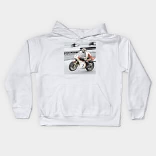 Barry Sheene, Moto GP Legend Motorbike Racer Champion Kids Hoodie